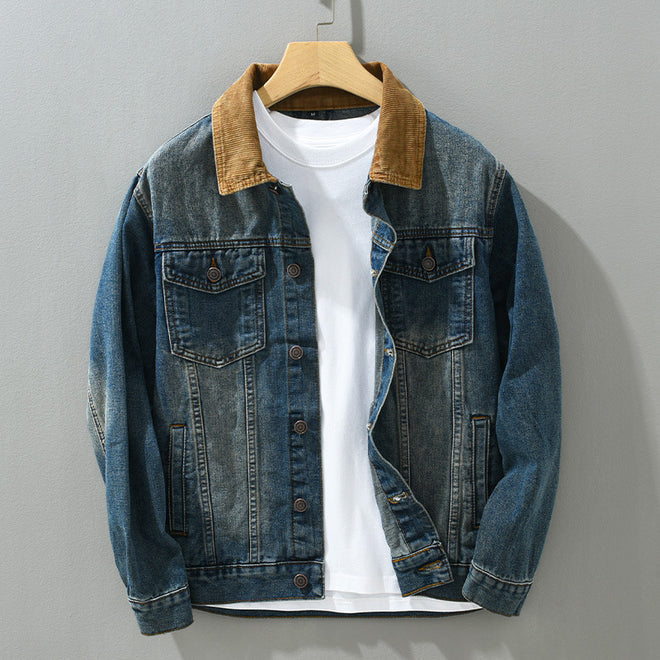 Denim Coat Men's Loose Youth Casual Japanese Workwear Jacket Men's Fashion