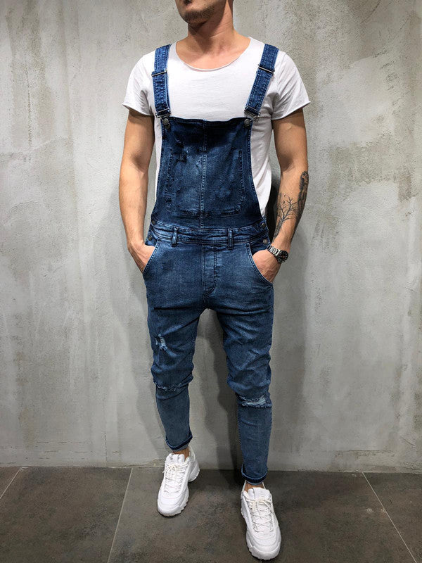 Frayed Men's Foreign Trade Jeans Trousers And Overalls