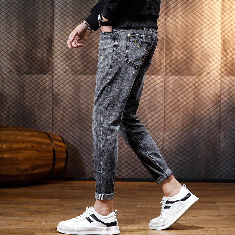 Trendy Wear-Resistant Stretch Slim-Fit Trousers