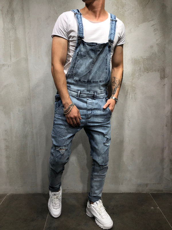 Frayed Men's Foreign Trade Jeans Trousers And Overalls