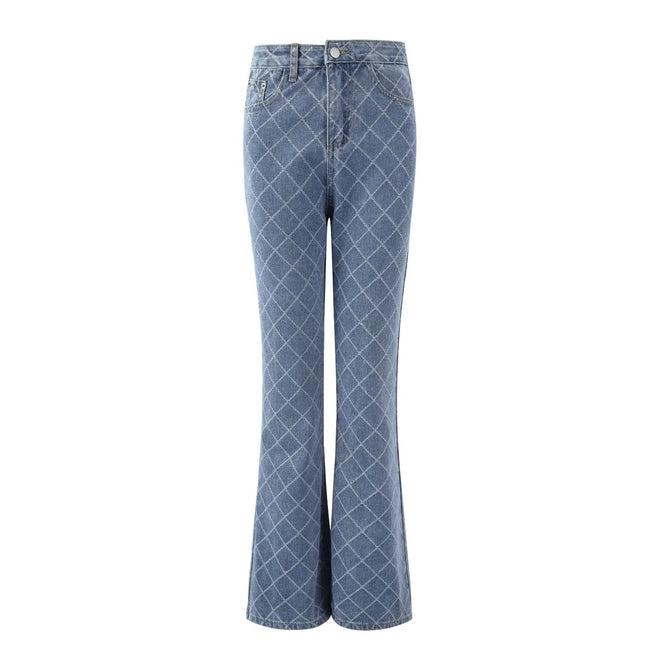 Retro Fashion Denim Boot-cut Pants Women