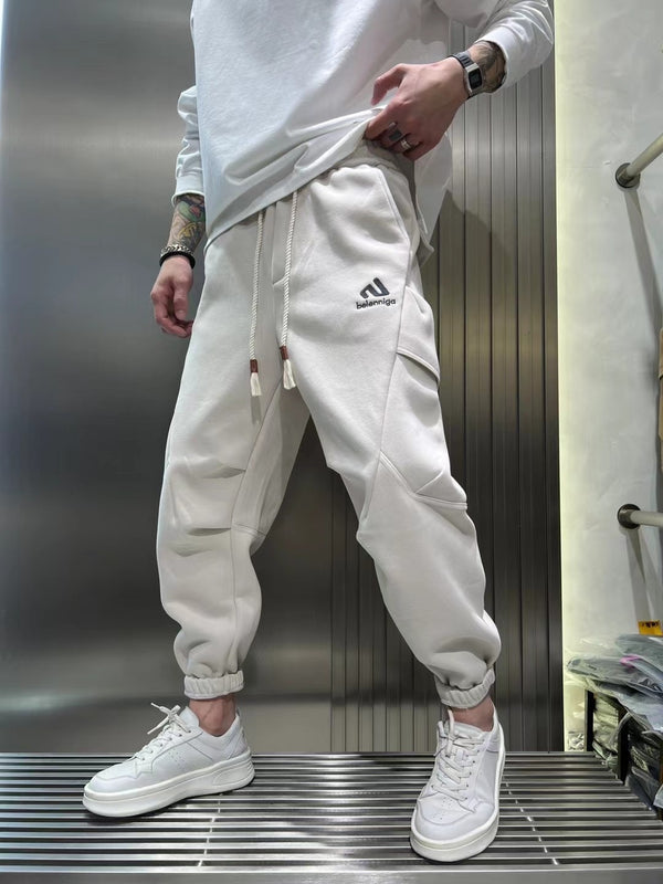 Bunched Feet And Fleece Overalls For Men