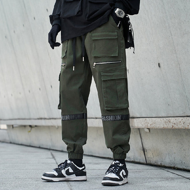 Men's Loose Plus Size Mechanical Style Trousers