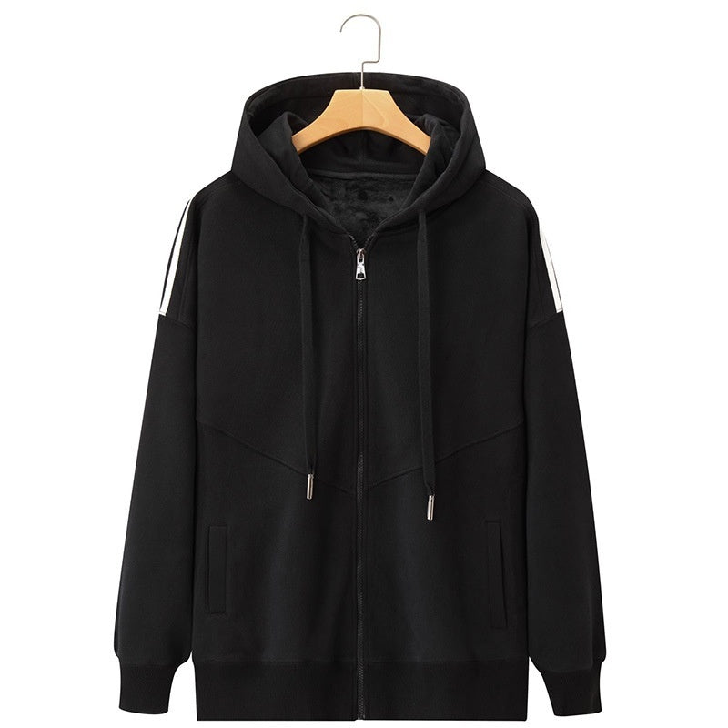 Autumn And Winter Heavy Velvet Padded Hooded Sweatshirt