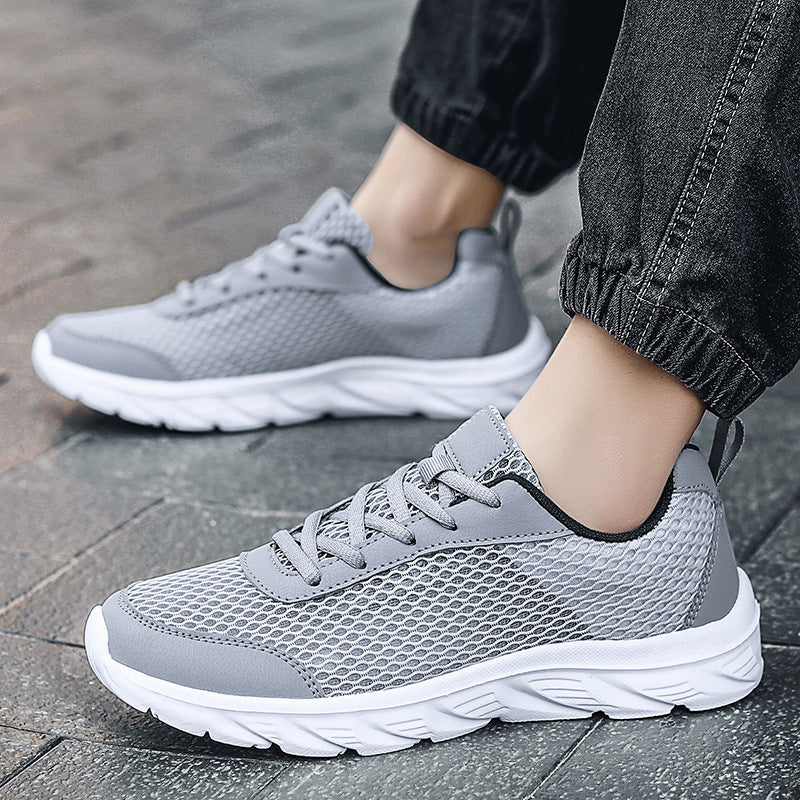 Couple Flying Woven Casual Sneaker Men's Mesh Running Shoes