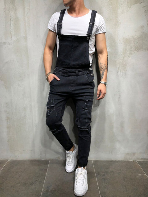 Frayed Men's Foreign Trade Jeans Trousers And Overalls