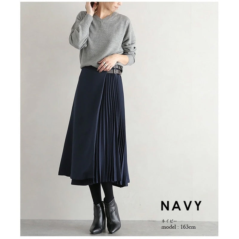 Autumn And Winter Design Sense Niche Pleated Skirt For Women