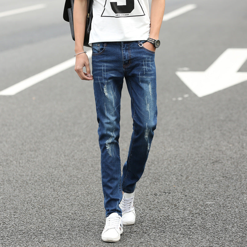 Summer Men's Denim Straight Pants