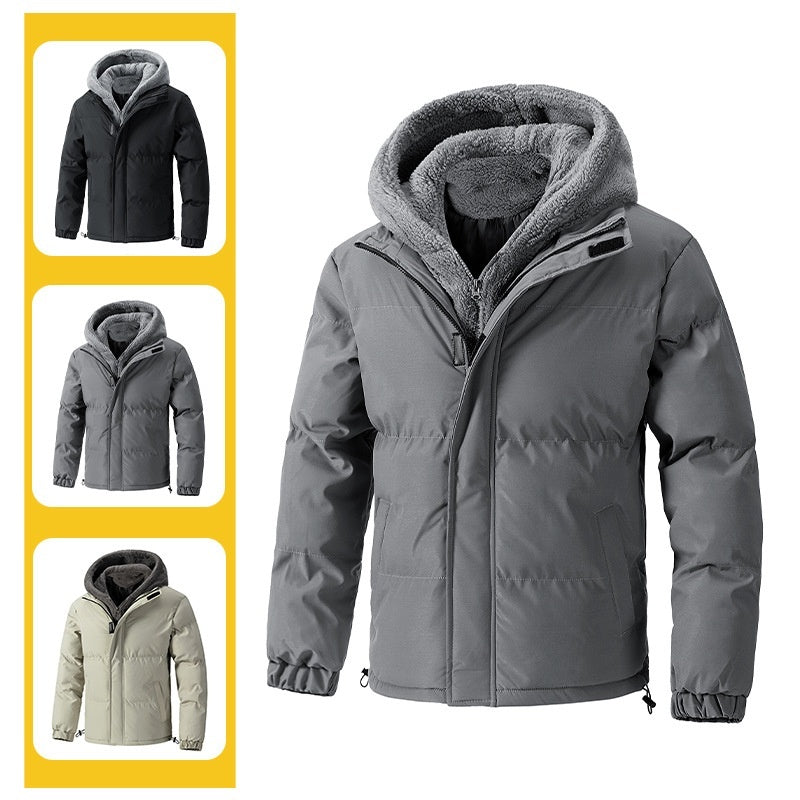 Fake Two Pieces Loose Padded Coat Men