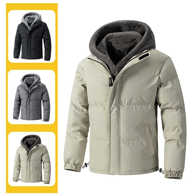 Fake Two Pieces Loose Padded Coat Men