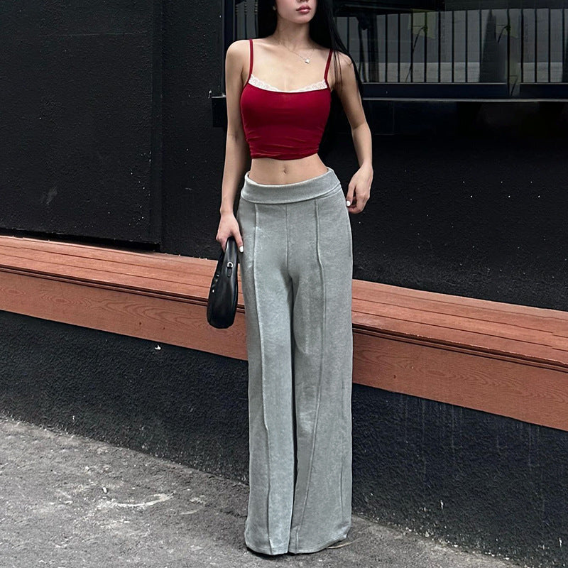 High Waist Straight Wide Leg Casual Sweatpants