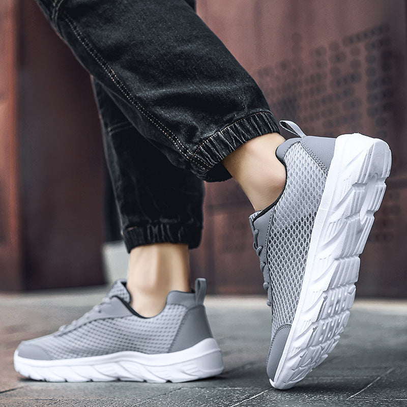 Couple Flying Woven Casual Sneaker Men's Mesh Running Shoes