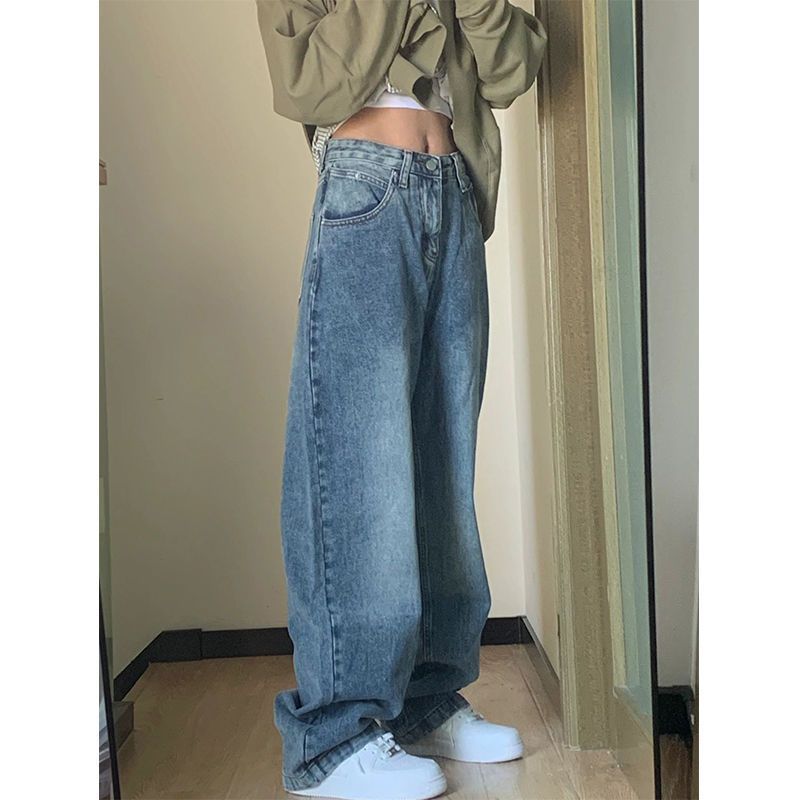 Plus Size High Waist Wide Leg Jeans For Women Mop Trousers