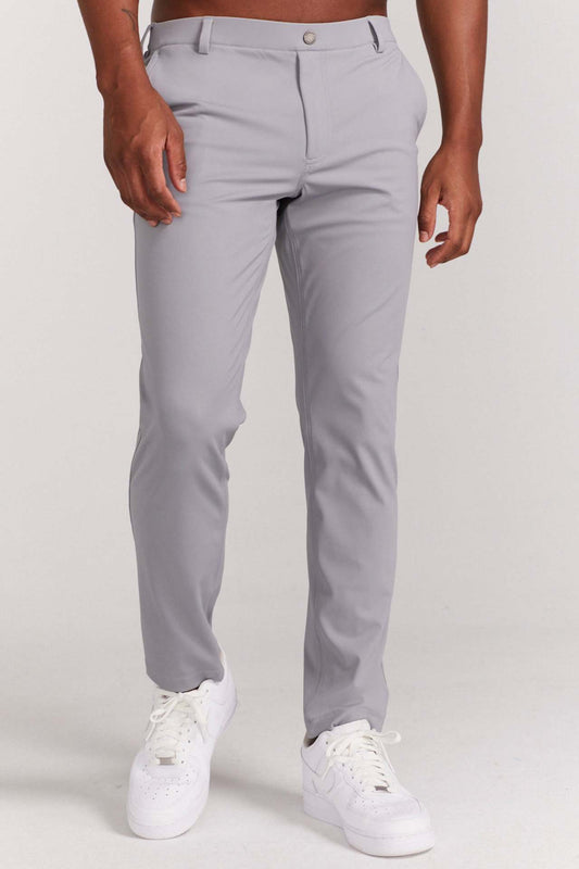 Four Seasons Slim Fit Men's Casual Solid Color Trousers