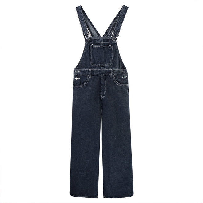 Fashion Denim Overalls Women's Retro Wide Leg Pants