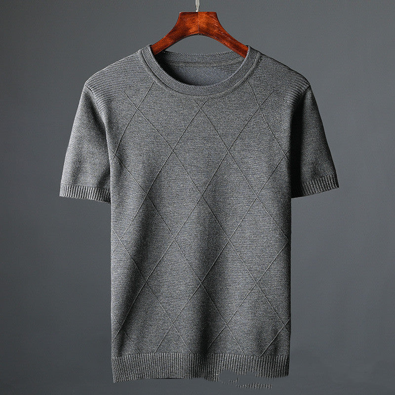 Men's Sweater Short Sleeve Fashion Spring And Summer Knitted