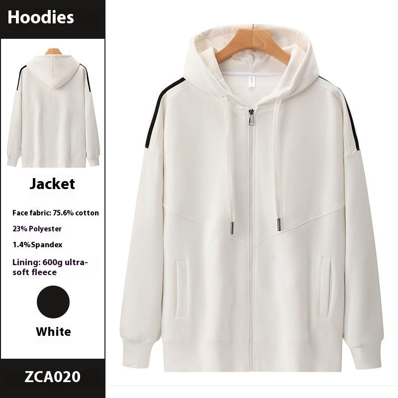 Autumn And Winter Heavy Velvet Padded Hooded Sweatshirt