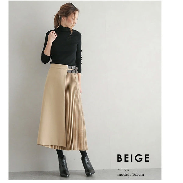 Autumn And Winter Design Sense Niche Pleated Skirt For Women